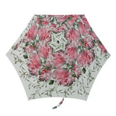 Carnations Flowers Nature Garden Mini Folding Umbrellas by Celenk