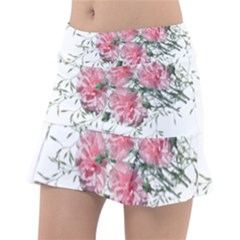 Carnations Flowers Nature Garden Tennis Skirt