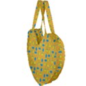 Lemons Ongoing Pattern Texture Giant Heart Shaped Tote View3