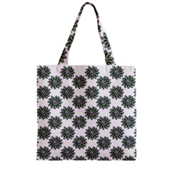 Graphic Pattern Flowers Zipper Grocery Tote Bag by Celenk