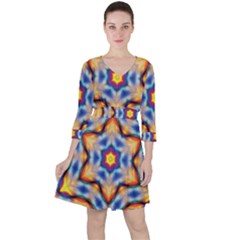Pattern Abstract Background Art Ruffle Dress