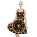 Pattern Abstract Background Art Halter Party Swing Dress 
