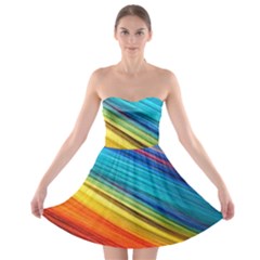 Rainbow Strapless Bra Top Dress by NSGLOBALDESIGNS2