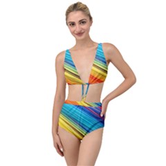 Rainbow Tied Up Two Piece Swimsuit by NSGLOBALDESIGNS2