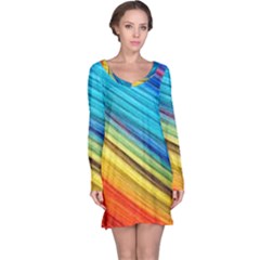 Rainbow Long Sleeve Nightdress by NSGLOBALDESIGNS2