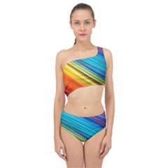 Rainbow Spliced Up Two Piece Swimsuit by NSGLOBALDESIGNS2