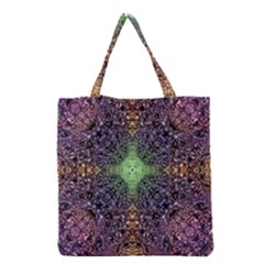 Mandala Carpet Pattern Geometry Grocery Tote Bag by Simbadda