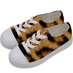 Animal Print Leopard Kids  Low Top Canvas Sneakers by NSGLOBALDESIGNS2