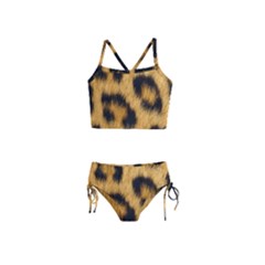 Leopard Print Girls  Tankini Swimsuit by NSGLOBALDESIGNS2