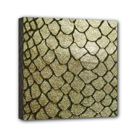 Snake Print Mini Canvas 6  X 6  (stretched) by NSGLOBALDESIGNS2