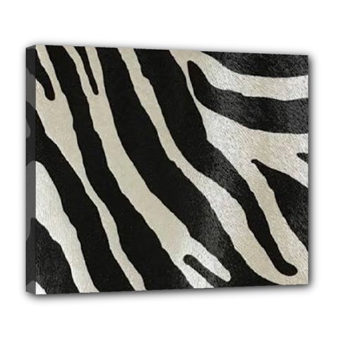Zebra Print Deluxe Canvas 24  X 20  (stretched) by NSGLOBALDESIGNS2