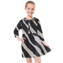 Zebra Print Kids  Quarter Sleeve Shirt Dress by NSGLOBALDESIGNS2