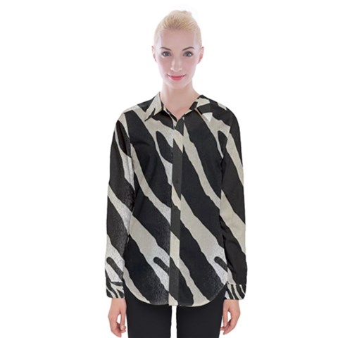 Zebra 2 Print Womens Long Sleeve Shirt by NSGLOBALDESIGNS2