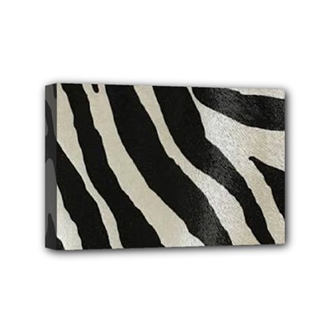 Zebra 2 Print Mini Canvas 6  X 4  (stretched) by NSGLOBALDESIGNS2