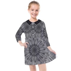 Sunflower Print Kids  Quarter Sleeve Shirt Dress by NSGLOBALDESIGNS2