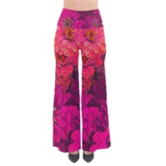 Pink Zinnias So Vintage Palazzo Pants by bloomingvinedesign