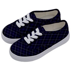 Blue Plaid  Kids  Classic Low Top Sneakers by dressshop