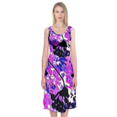 Floral Abstract Midi Sleeveless Dress by dressshop
