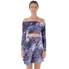 Planetary Off Shoulder Top With Skirt Set by ArtByAng