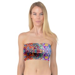 Red Purple Sparkle Floral Bandeau Top by bloomingvinedesign