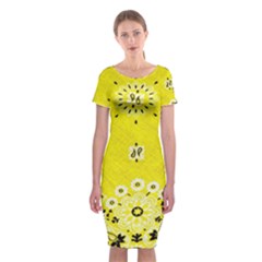 Grunge Yellow Bandana Classic Short Sleeve Midi Dress by dressshop