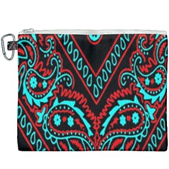 Blue And Red Bandana Canvas Cosmetic Bag (xxxl) by dressshop