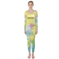 Abstract Pattern Color Art Texture Long Sleeve Catsuit by Nexatart