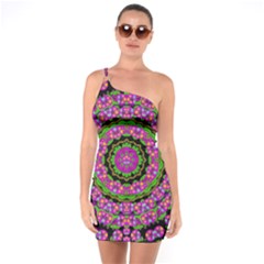 Flowers And More Floral Dancing A Power Peace Dance One Soulder Bodycon Dress by pepitasart