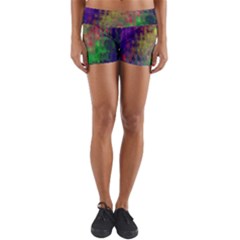 Background Abstract Art Color Lightweight Velour Yoga Shorts by Nexatart