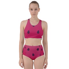 Watermelon Fruit Summer Red Fresh Racer Back Bikini Set by Nexatart