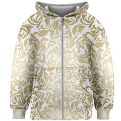 Gold Vintage Rococo Model Patern Kids Zipper Hoodie Without Drawstring by Nexatart