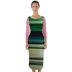 Redforest Greenocean Quarter Sleeve Midi Bodycon Dress by kunstklamotte023