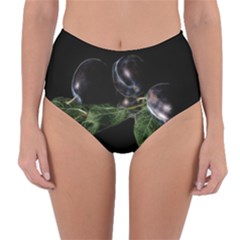 Plums Photo Art Fractalius Fruit Reversible High-waist Bikini Bottoms by Sapixe