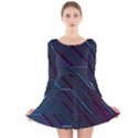 Glass Scifi Violet Ultraviolet Long Sleeve Velvet Skater Dress View1
