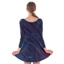 Glass Scifi Violet Ultraviolet Long Sleeve Velvet Skater Dress View2
