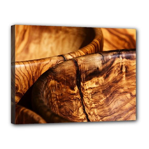 Olive Wood Wood Grain Structure Canvas 16  X 12  (stretched) by Sapixe
