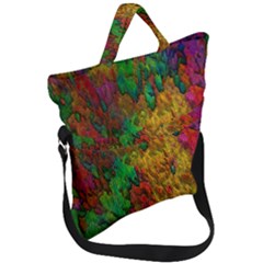 Background Color Template Abstract Fold Over Handle Tote Bag by Sapixe