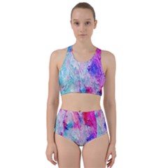 Background Art Abstract Watercolor Racer Back Bikini Set by Sapixe
