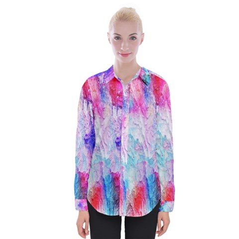 Background Art Abstract Watercolor Womens Long Sleeve Shirt by Sapixe