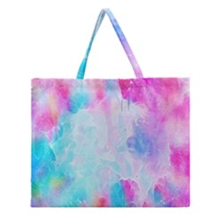 Background Drips Fluid Zipper Large Tote Bag