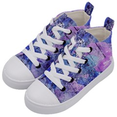 Background Art Abstract Watercolor Kid s Mid-top Canvas Sneakers by Sapixe