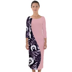 Ljp Styles Quarter Sleeve Midi Bodycon Dress by Ladyjpstyles07