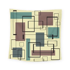 Mid Century Modern Rectangles Square Tapestry (small) by KayCordingly