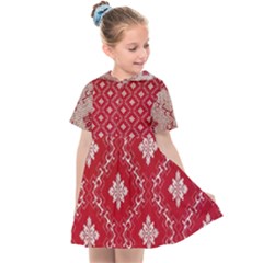 Chorley Weave Red Kids  Sailor Dress