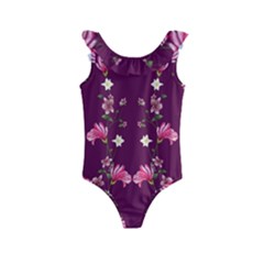 New Motif Design Textile New Design Kids  Frill Swimsuit by Sapixe