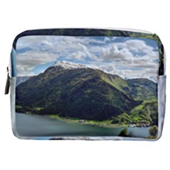 Panoramic Nature Mountain Water Make Up Pouch (medium) by Sapixe