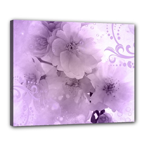 Wonderful Flowers In Soft Violet Colors Canvas 20  X 16  (stretched) by FantasyWorld7
