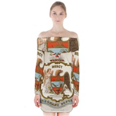 Historical Coat Of Arms Of Arkansas Long Sleeve Off Shoulder Dress by abbeyz71