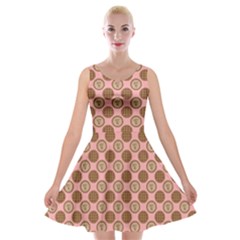 Qt Pie Polka Dot Pattern Velvet Skater Dress by emilyzragz