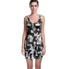 Noise Texture Graphics Generated Bodycon Dress by Sapixe